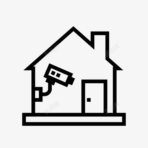 监控摄像机闭路电视家庭保安svg_新图网 https://ixintu.com 监控 摄像机 保安 闭路电视 家庭 楼宇 房地产 物业 房屋
