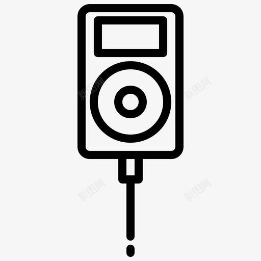 Ipod音乐应用程序1线性svg_新图网 https://ixintu.com 音乐 应用程序 线性