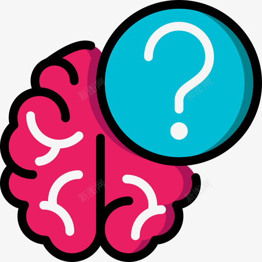 大脑神经学1线性颜色svg_新图网 https://ixintu.com 大脑 神经学 线性 颜色