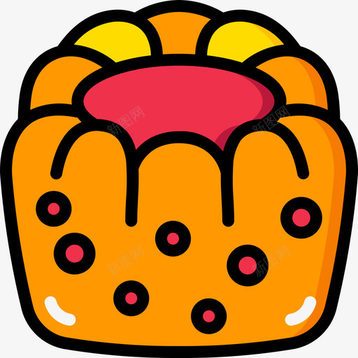 糕点糕点1线性颜色svg_新图网 https://ixintu.com 糕点 线性 颜色