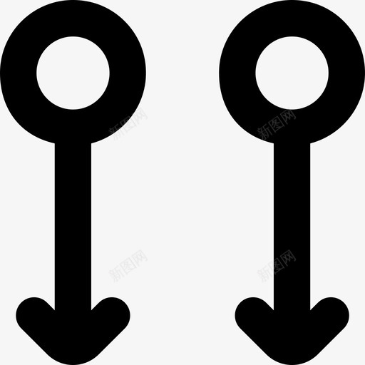双箭头下方向双V形svg_新图网 https://ixintu.com 箭头 下双 下方 方向 双形下 下形 多媒体 选项 常规 图标