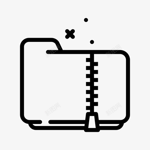 zip文件和文件夹2线性svg_新图网 https://ixintu.com 文件 文件夹 线性