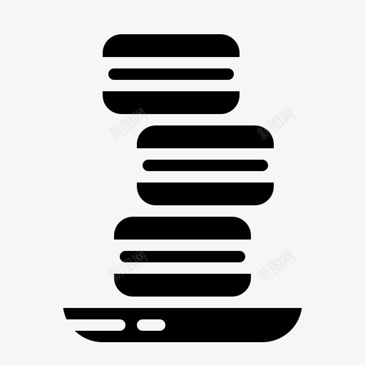 麦卡伦面包房甜点svg_新图网 https://ixintu.com 甜点 麦卡 面包房 法国 面包 固体