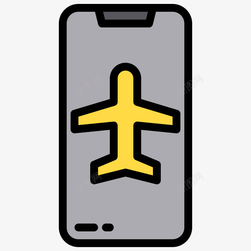 飞行模式7号航站楼线性颜色svg_新图网 https://ixintu.com 飞行 模式 航站楼 线性 颜色