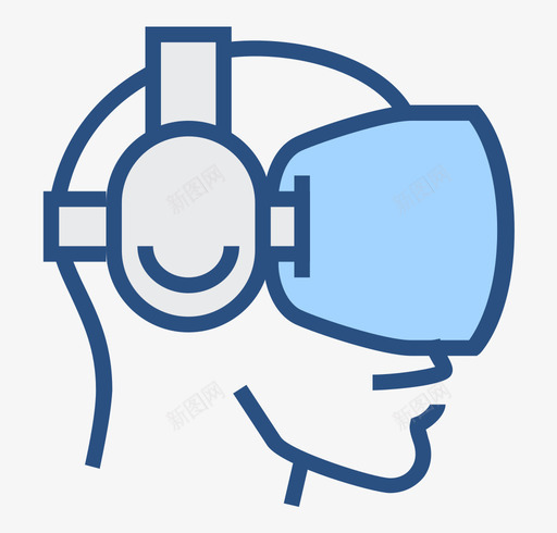 VR头盔svg_新图网 https://ixintu.com 头盔 填充 线性 扁平 多色 简约 精美 可爱