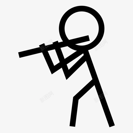 长笛手音乐家木棍人物svg_新图网 https://ixintu.com 长笛 手长 笛手 音乐家 木棍 人物