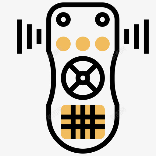 遥控器语音识别3黄色阴影svg_新图网 https://ixintu.com 遥控器 语音 识别 黄色 阴影