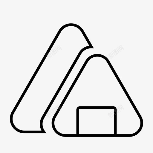 饭团svg_新图网 https://ixintu.com 饭团 线性 单色 简约 扁平