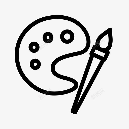色板油漆套装svg_新图网 https://ixintu.com 色板 油漆 套装