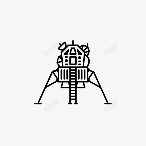 登月舱阿波罗老鹰svg_新图网 https://ixintu.com 登月舱 阿波罗 老鹰 登陆 月球 太空
