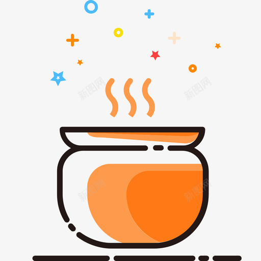 闽菜24svg_新图网 https://ixintu.com 闽菜 圆润 简约 砂锅 多色 填充 精美