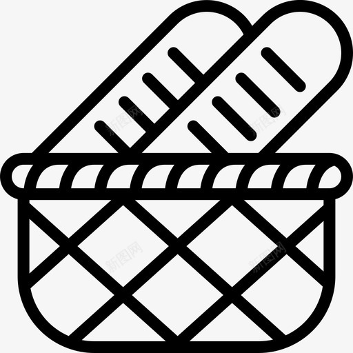 法国法式长棍面包6直形svg_新图网 https://ixintu.com 法国 法国法 法式 长棍 面包 直形