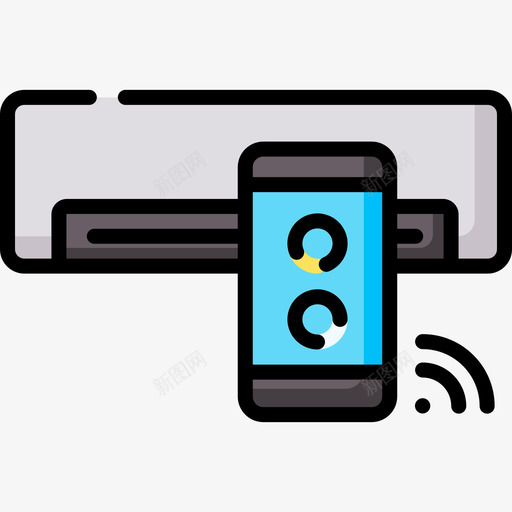 空调物联网91线性颜色svg_新图网 https://ixintu.com 空调 联网 线性 颜色