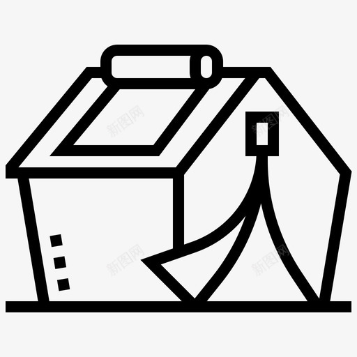 帐篷假期22直线型svg_新图网 https://ixintu.com 帐篷 假期 直线 线型