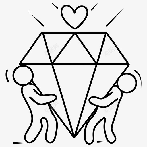 钻石心宝石珠宝svg_新图网 https://ixintu.com 钻石 石心 宝石 珠宝 爱的 一套 爱情 情人节 订婚 矢量 矢量图