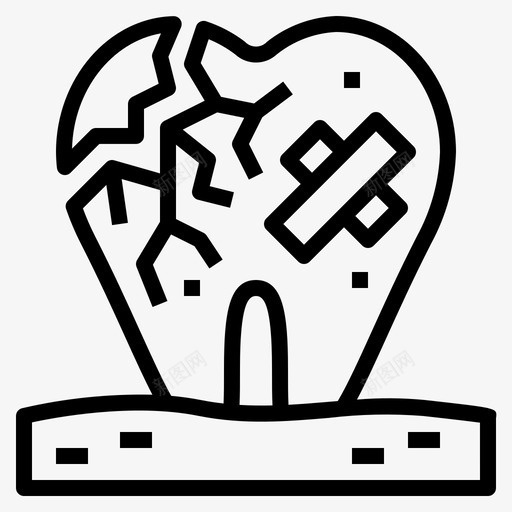 坏了龋齿牙医svg_新图网 https://ixintu.com 牙齿 坏了 龋齿 牙医