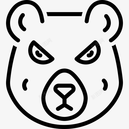 熊灰熊狩猎svg_新图网 https://ixintu.com 动物 北极熊 杂食 杂食性动物图片 熊灰熊 狩猎