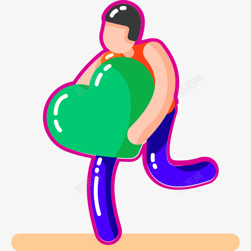 义工福利svg_新图网 https://ixintu.com 义工 义工招募 可爱 商务 圆润 填充 多色 福利 精美