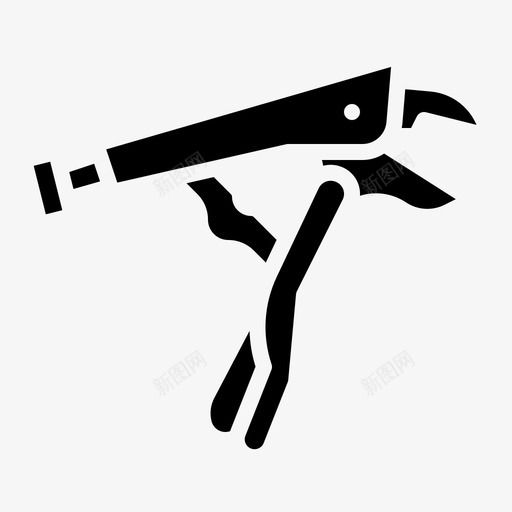 虎钳夹钳钳子svg_新图网 https://ixintu.com 工具 虎钳 夹钳 钳子 实心