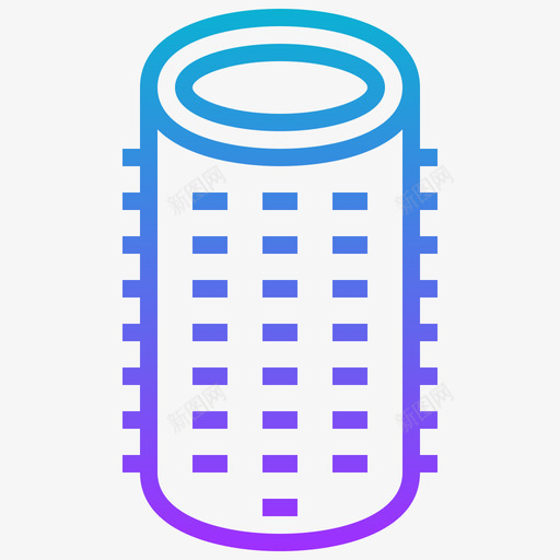 卷发器发廊14渐变色svg_新图网 https://ixintu.com 卷发器 发廊 渐变 变色