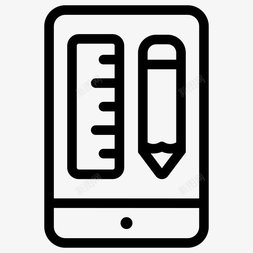 移动设计应用程序笔尺子svg_新图网 https://ixintu.com 移动 设计 应用程序 尺子 平板电脑 工具 教育 大纲