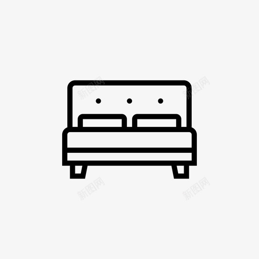 床双人床晚上svg_新图网 https://ixintu.com 双人床 晚上 休息 睡觉
