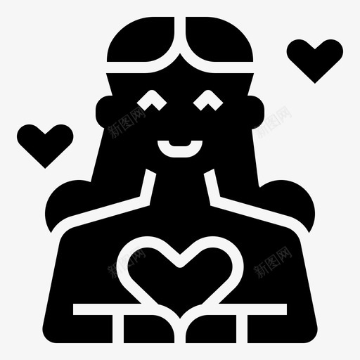 女人浪漫爱情8填充svg_新图网 https://ixintu.com 女人 浪漫 爱情 填充