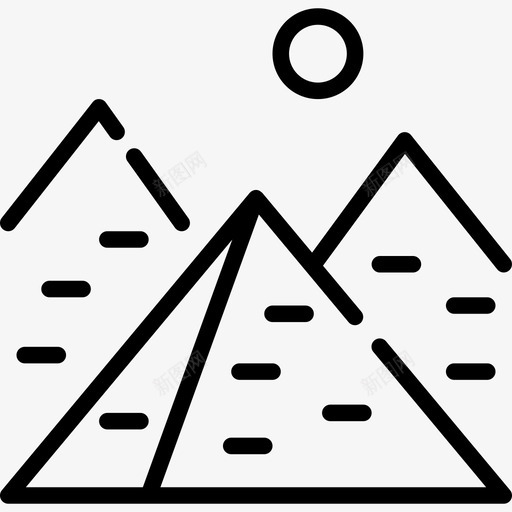 金字塔埃及70直线型svg_新图网 https://ixintu.com 金字塔 埃及 直线 线型