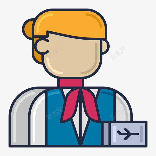 空中小姐航空公司2直线颜色svg_新图网 https://ixintu.com 空中小姐 航空公司 直线 颜色