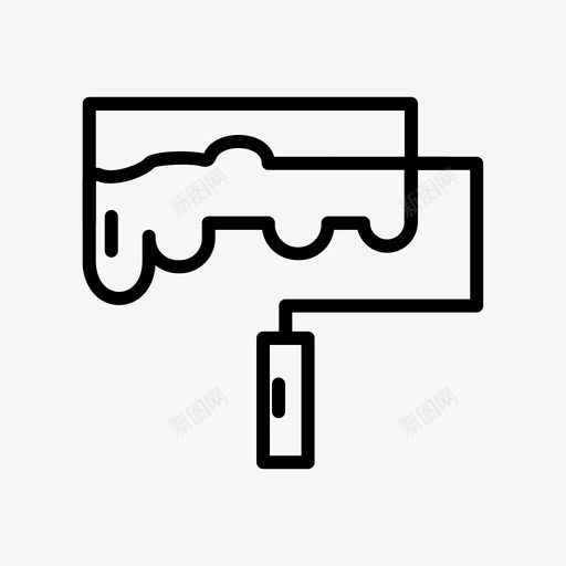 滚筒刷手摇辊油漆svg_新图网 https://ixintu.com 滚筒 油漆 手摇 构造 像素
