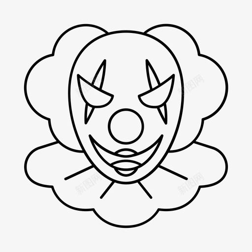可怕的小丑万圣节恐怖svg_新图网 https://ixintu.com 可怕 小丑 万圣节 恐怖