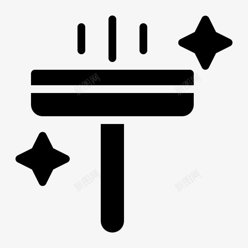 刮水器清洁发亮svg_新图网 https://ixintu.com 清洁 刮水 发亮 刮板 字形