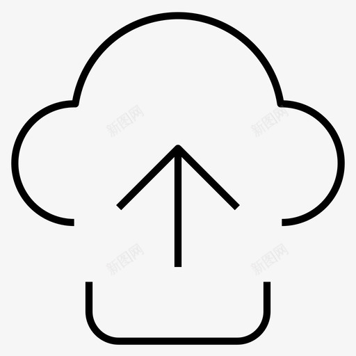 云上传云计算向上箭头svg_新图网 https://ixintu.com 上传 云计算 向上 箭头 混合 图标