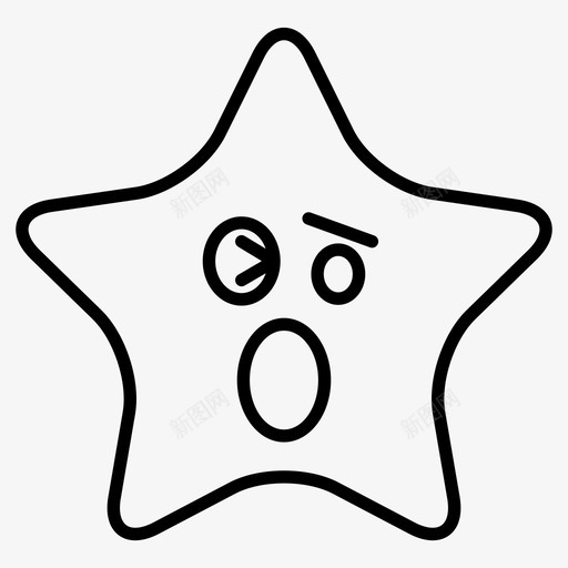 明星头晕表情svg_新图网 https://ixintu.com 明星 表情 头晕 紧张
