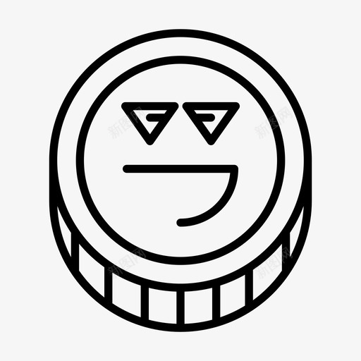 硬币无聊表情svg_新图网 https://ixintu.com 硬币 表情 无聊 脸令
