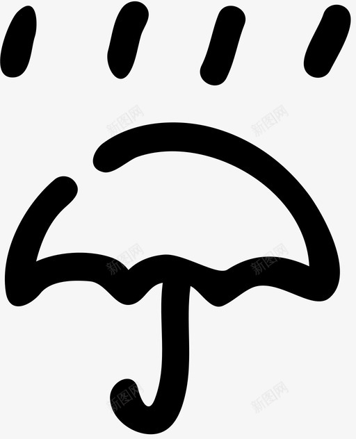 伞配件秋天svg_新图网 https://ixintu.com 天气 配件 秋天 下雨 下雨天