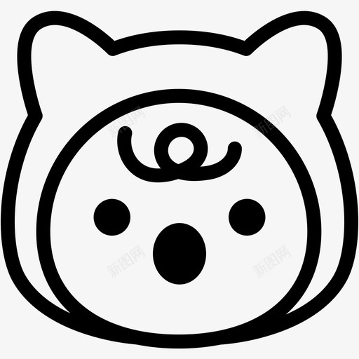 张开嘴宝宝小孩svg_新图网 https://ixintu.com 张开 宝宝 小孩 表情 符号 情绪