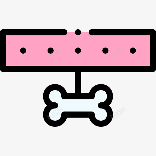 狗项圈instagram重点报道宠物线性颜色svg_新图网 https://ixintu.com 项圈 重点 报道 宠物 线性 颜色