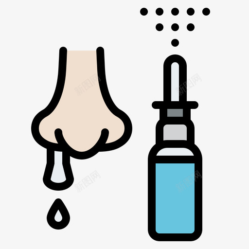 鼻喷雾剂医用239线性颜色svg_新图网 https://ixintu.com 喷雾剂 医用 线性 颜色