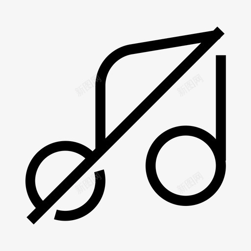 静音音乐取消音乐关闭svg_新图网 https://ixintu.com 音乐 关闭 静音 取消 声音 停止 降低 音量 大多数 常规 图标