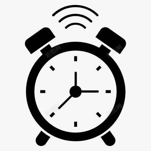 闹钟闹钟警报模拟闹钟svg_新图网 https://ixintu.com 闹钟 警报 模拟 早安 铃声 教育 科学 字形 图标