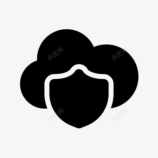 云盾数据安全svg_新图网 https://ixintu.com 安全 盾云 数据 互联网