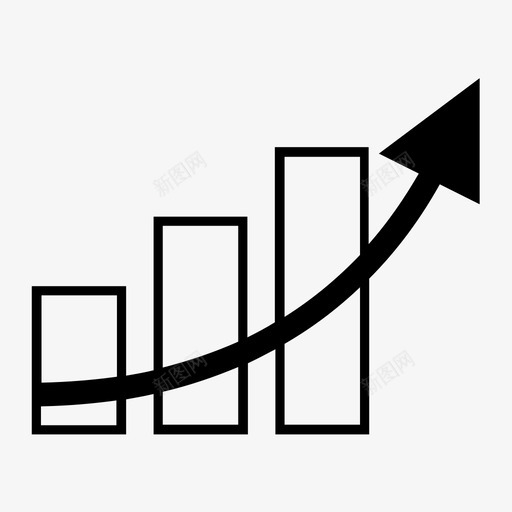 薄上升箭头轮廓图形图表方向svg_新图网 https://ixintu.com 箭头 上升 轮廓 图形 图表 方向 增加 利润 集合
