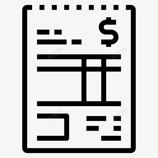 发票会计余额svg_新图网 https://ixintu.com 发票 会计 余额 文档 工作 作表 业务 大纲 图标