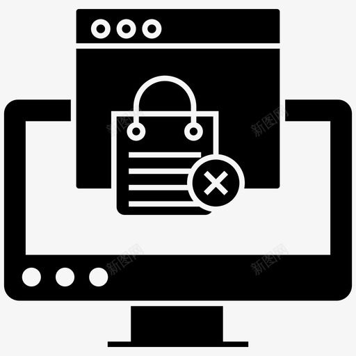 取消订单电子商务在线购物svg_新图网 https://ixintu.com 订单 取消 电子商务 拒绝 在线购物 购物 字形 图标