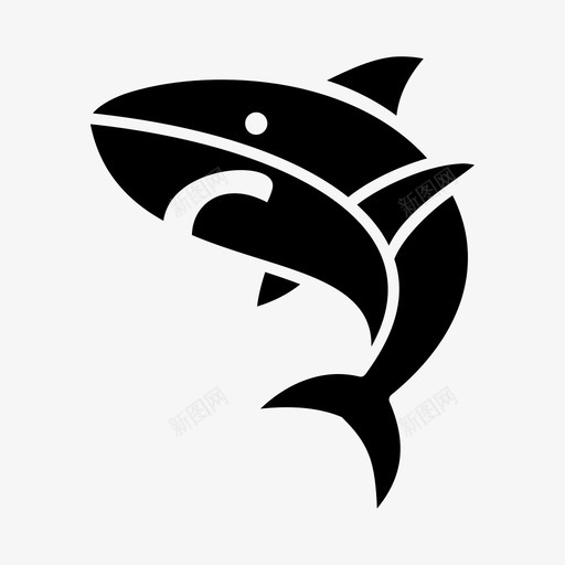 鲨鱼危险鱼svg_新图网 https://ixintu.com 海洋 鲨鱼 危险 海鱼