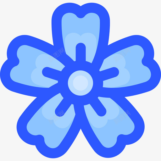 花情人节128蓝色svg_新图网 https://ixintu.com 情人节 蓝色