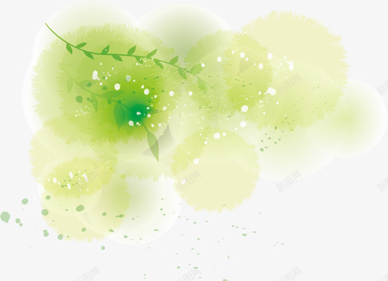 春天植物花卉透明底图绿色PNS透明底png_新图网 https://ixintu.com 透明 春天 植物 花卉 底图 绿色