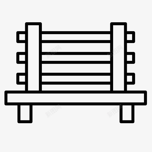 长凳野营户外svg_新图网 https://ixintu.com 野营 长凳 户外 旅行 细线 套装