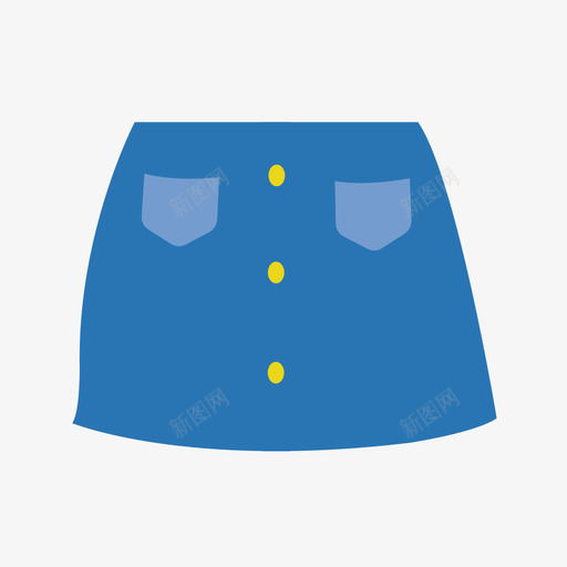牛仔裙svg_新图网 https://ixintu.com 就是牛仔裙 牛仔裙
